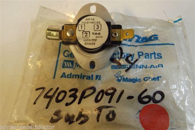 Maytag Admiral stove 7403P091-60 Switch, Thermal NEW IN BOX Maytag Admiral stove 7403P091-60 Switch, Thermal NEW IN BOX